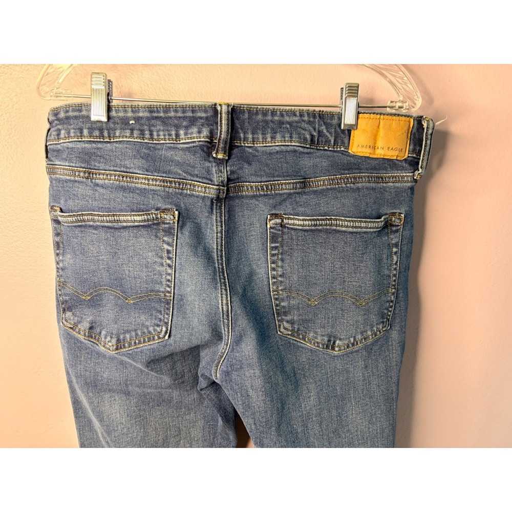 American Eagle Air FLEX+ Stretch Original Straight Denim Jeans Men's 34 X 34 - Picture 3 of 9